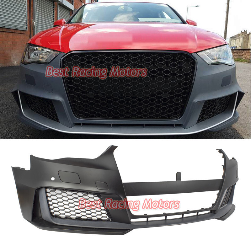 For 2014-2016 Audi A3 S3 8V RS3 Style Front Bumper + Gloss Black