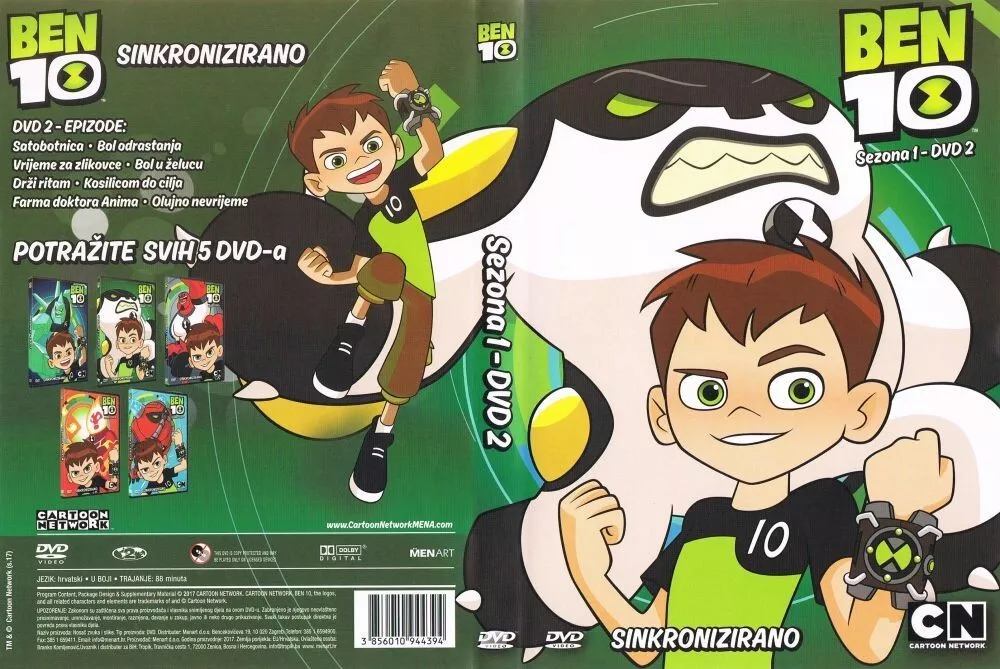 Ben 10 lot includes 5 paperbacks, and 4 DVDs; Season 1, two discs