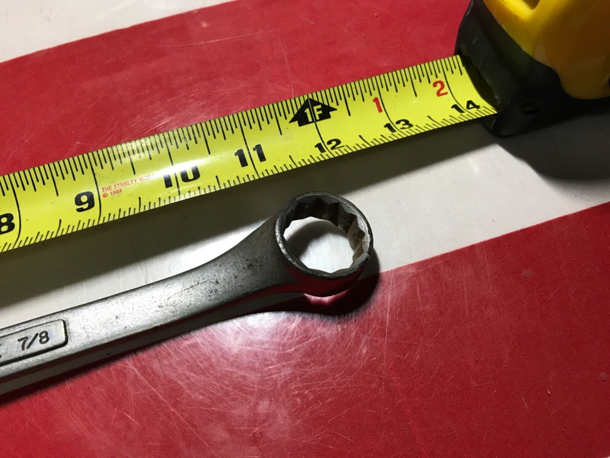 Craftsman tools wrench 3/4” & 7/8” box end =VV= made in USA