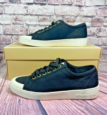 NIB MICHAEL KORS HARLEN BLACK TEXTILE SNEAKER SHOES SZ 6 43S6HRFS2D | eBay