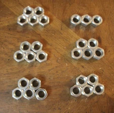 28 Midwest Fastener 5/8" Zinc Hex Nuts. Fine Thread. 18 Threads per inch.