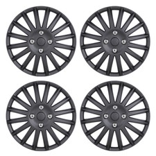 14 Inch Wheel Covers Snap On Full Hub Caps R14 Tire Steel Rim Matte Black