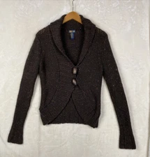 Dex Fresh Cardigan Sweater Womens Medium Toggle Knit Thick Casual Work Office