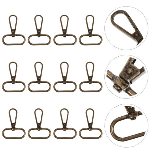 15Pcs Alloy Keyring Lobster Clasps Multi-function Buckles for Bag Swivel Hooks