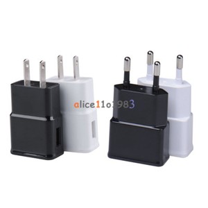 White-Black-5V-2A-US-EU-Plug-1-Port-USB-Wall-Charger-Fast-Power-Adapter-Travel