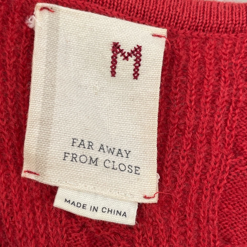 Vestido Suéter Anthropologie Far Away From Close Para Mujer Medio Tejido con Cable Óxido Foto 3 de 4