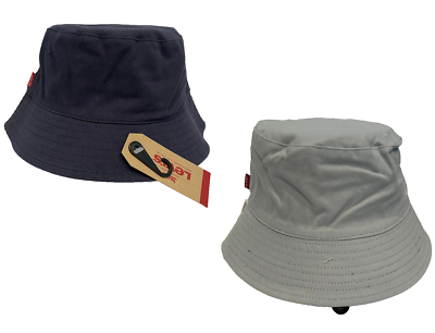 New Levis Mens Reversible Bucket Hat Size: L/XL Navy/Blue 100