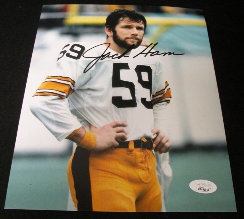 Jack Ham Autographed Signed Pittsburgh Steelers Penn State 8x10 photo JSA COA 