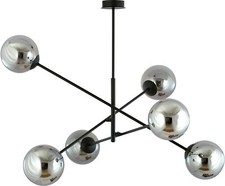 Plafoniera Moderna Nera Grigia Plafoniera 40W/E14 IP20 1167/6 Lineare - 2