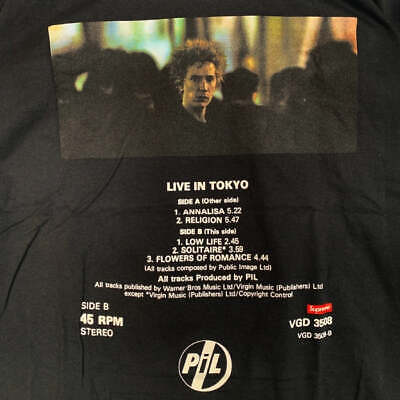 Supreme 22AW PiL Live In Tokyo Tee Public Image Limited Supreme 22AW PiL Live In Tokyo Tee Public Image Limited