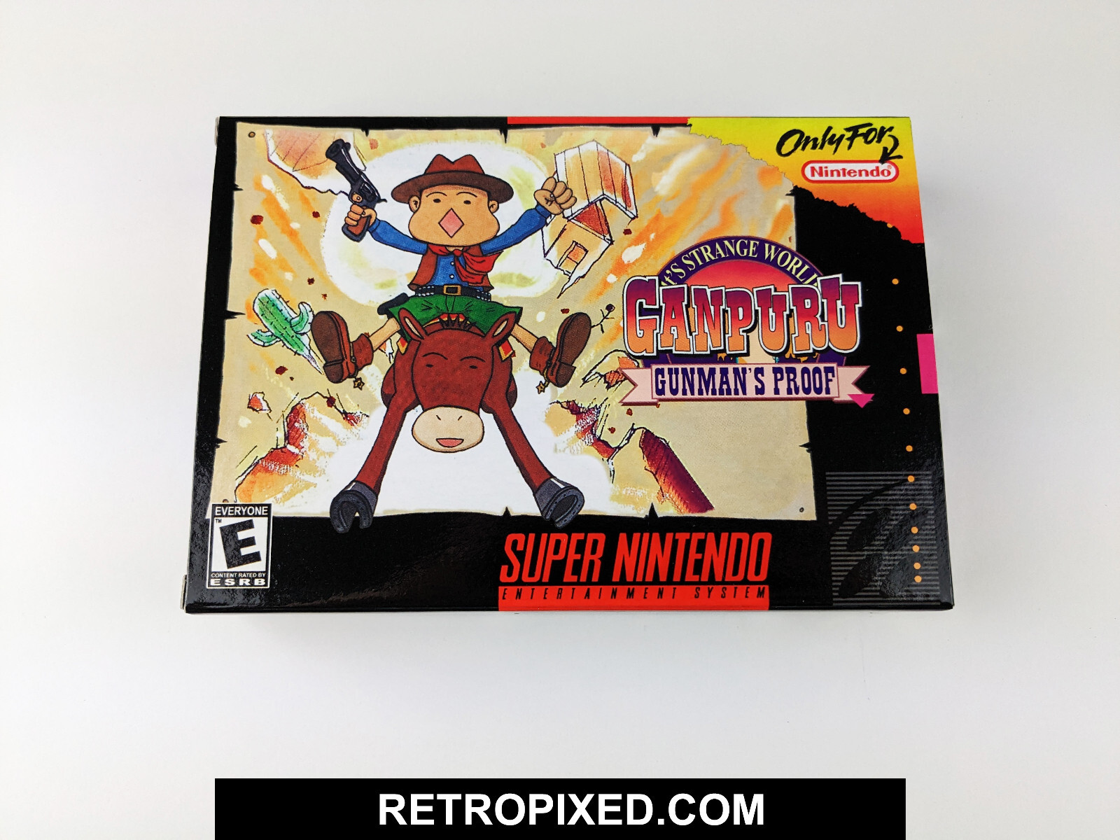 Ganpuru Gunman's Proof Box, Manual and Poster ENGLISH SNES