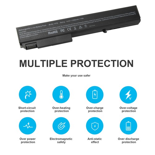Replace Battery for HP EliteBook 8530p 8530w 8540p 8540w 8730p 493976-001 97Wh - Picture 3 of 9