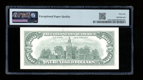 DBR 1969 $100 FRN Chicago Fr. 2164-G Gem PMG 66 EPQ Serial G00589548A - Picture 2 of 2
