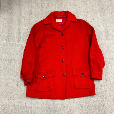 Vintage Hudson Bay Jacket Women's Small Red 1950s Wool