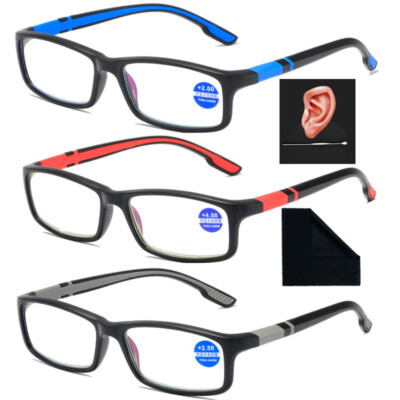 2X TR90 Herren Lesebrille Anti-Blaulicht Lesehilfe +1.0 1.5 2.0 2.5 3.0 3.5 4.0A