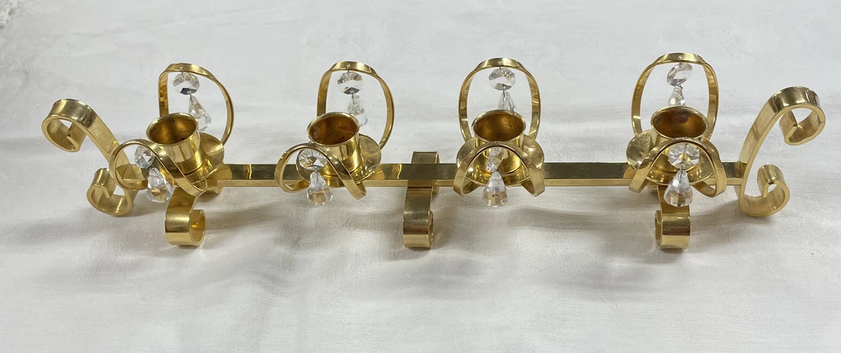 Argos Mantorp 24 KT Gold Plated Swedish Candle Holder W Dangling