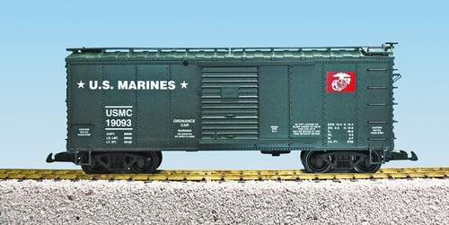 USA Trains Escala G 19093 USMC ORDENANZA ACERO VAGÓN VERDE | Zustand: New