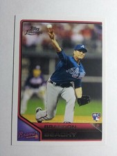 BRANDON BEACHY 2011 TOPPS LINEAGE RC ROOKIE BASEBALL CARD # 164 D3763. rookie card picture