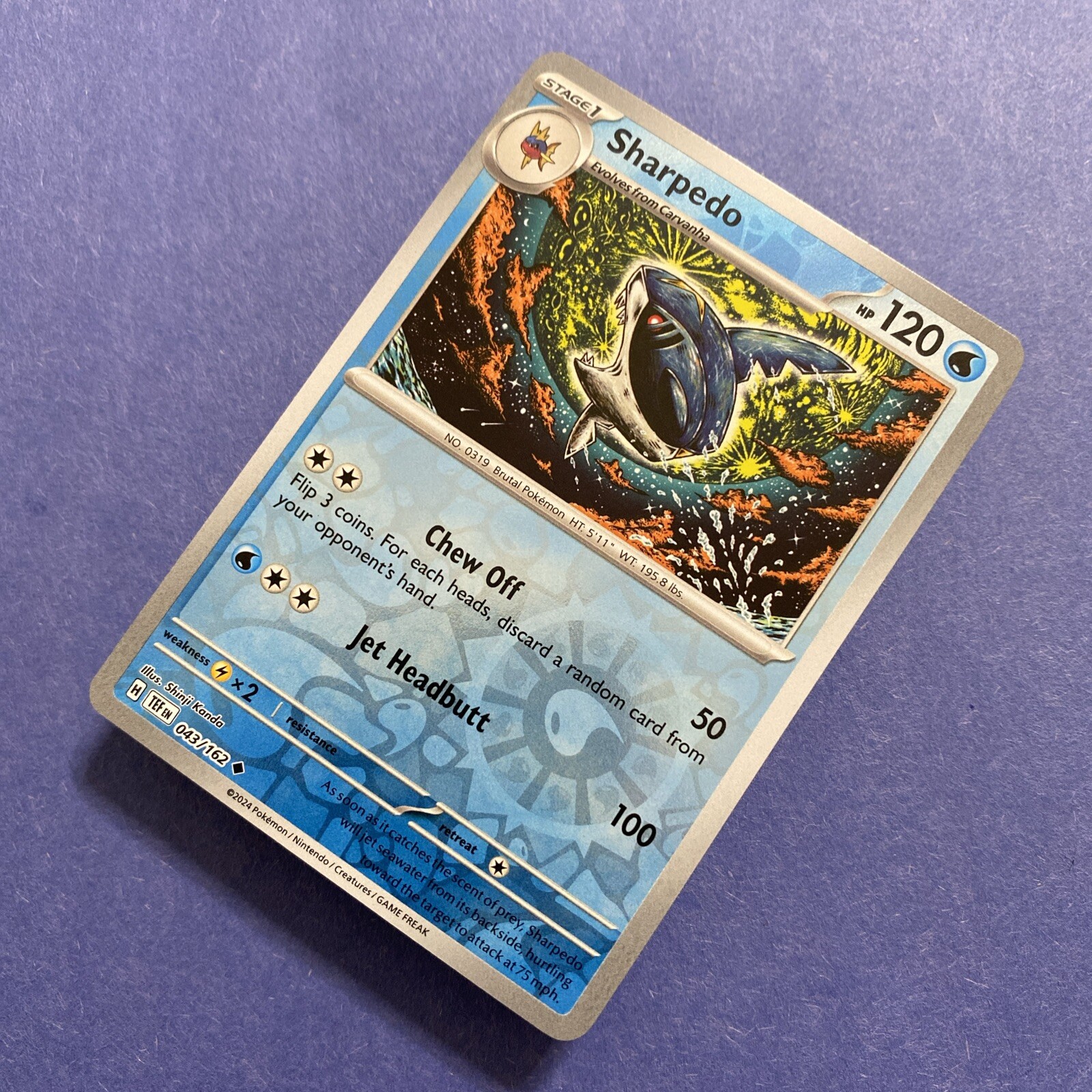 Reverse Holo - Pokemon Sharpedo Uncommon 043/162 Temporal Forces | eBay