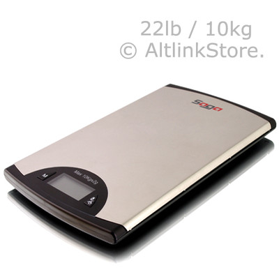 SAGA Digital Kitchen Scale 22 lb 10 kg X2g 0.1oz Diet Food Weight Postal W/11/ST
