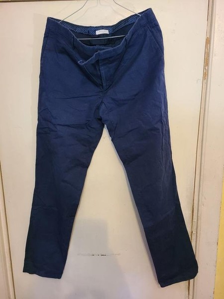 Men Boglioli Trousers Navy Cotton 34 / L / 50