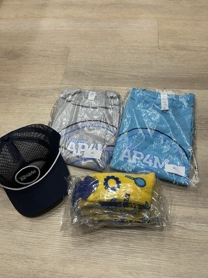 Lowes AP4ME Merchandise 2 XL Shirt Unisex Crew Socks Yellow Blue And Hat