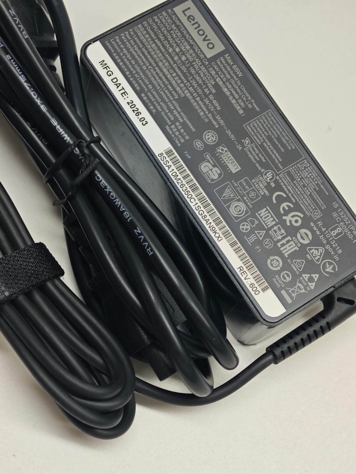 Cargador USB C original de 65W para laptop Lenovo Thinkpad Yoga ADLX65YDC2A, imagen 10