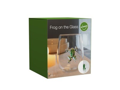 Winkee - Drinking Glasses - Handmade Glasses Frog NEU