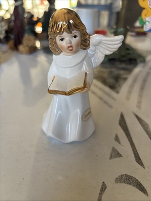 Vintage Goebel Weihnacht Angel Gold Hair Singing Goebel Angel