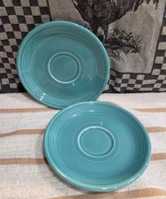 Fiesta Ware Saucer 6" Turquoise Lot Of 2