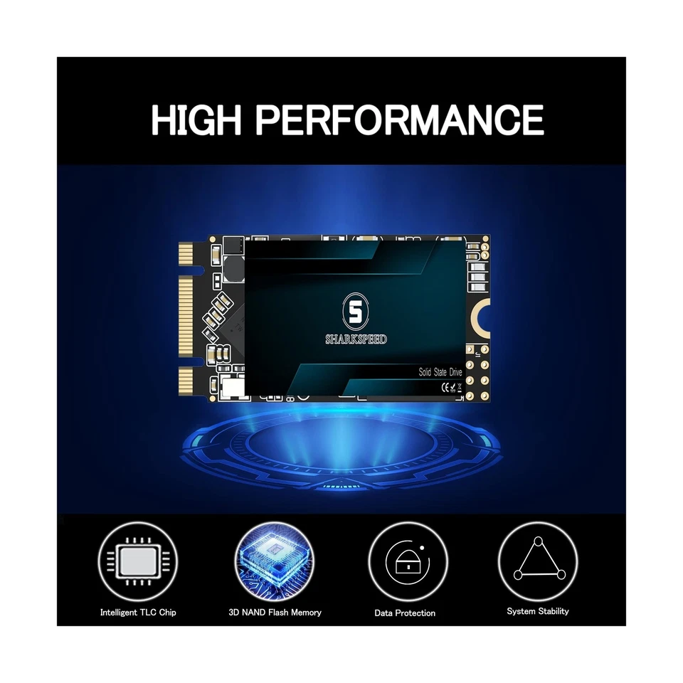 SSD 4TB M.2 2242 SATA III 6Gb/s B+M Key 42mm 3D NAND NGFF Internal Solid Stat... - Image 2 of 4