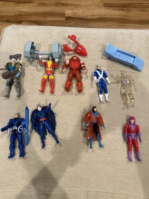 Toy Biz 5'' Lot Of 9 X-men Cable Juggernaut Colossus Iceman Darkseid Gambit Etc