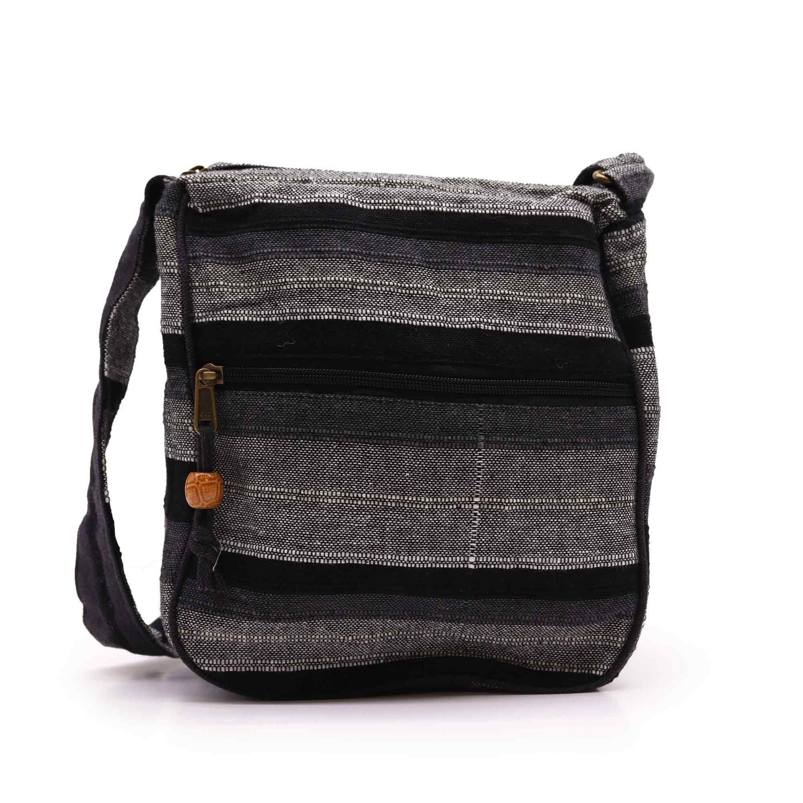 Festival Hippy Chic Boho Nepal Sling Bag  (Adjustable Strap) - Mountain Granite