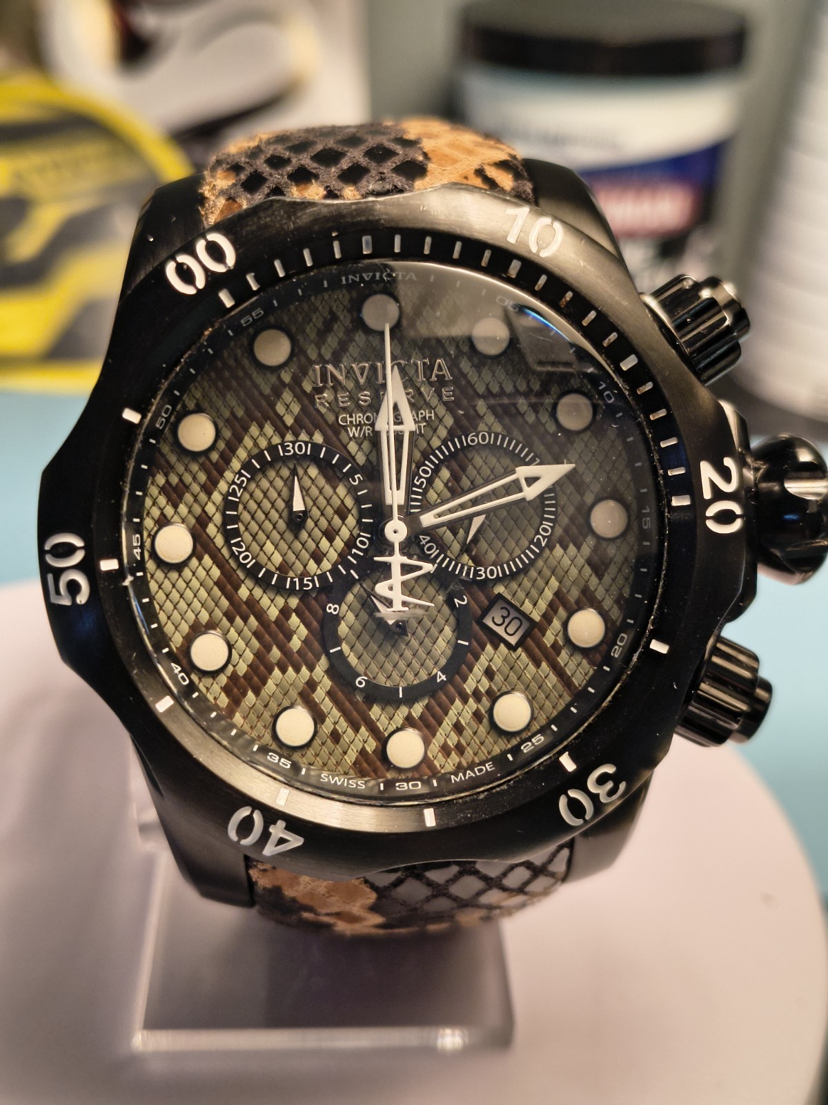 Invicta Venom Reserve Snake Skin Dial and Band. Totally Rest
