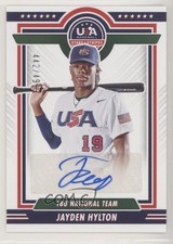 2022 Panini USA Baseball Stars & Stripes Blue Ink 442/499 Jayden Hylton Auto a8r