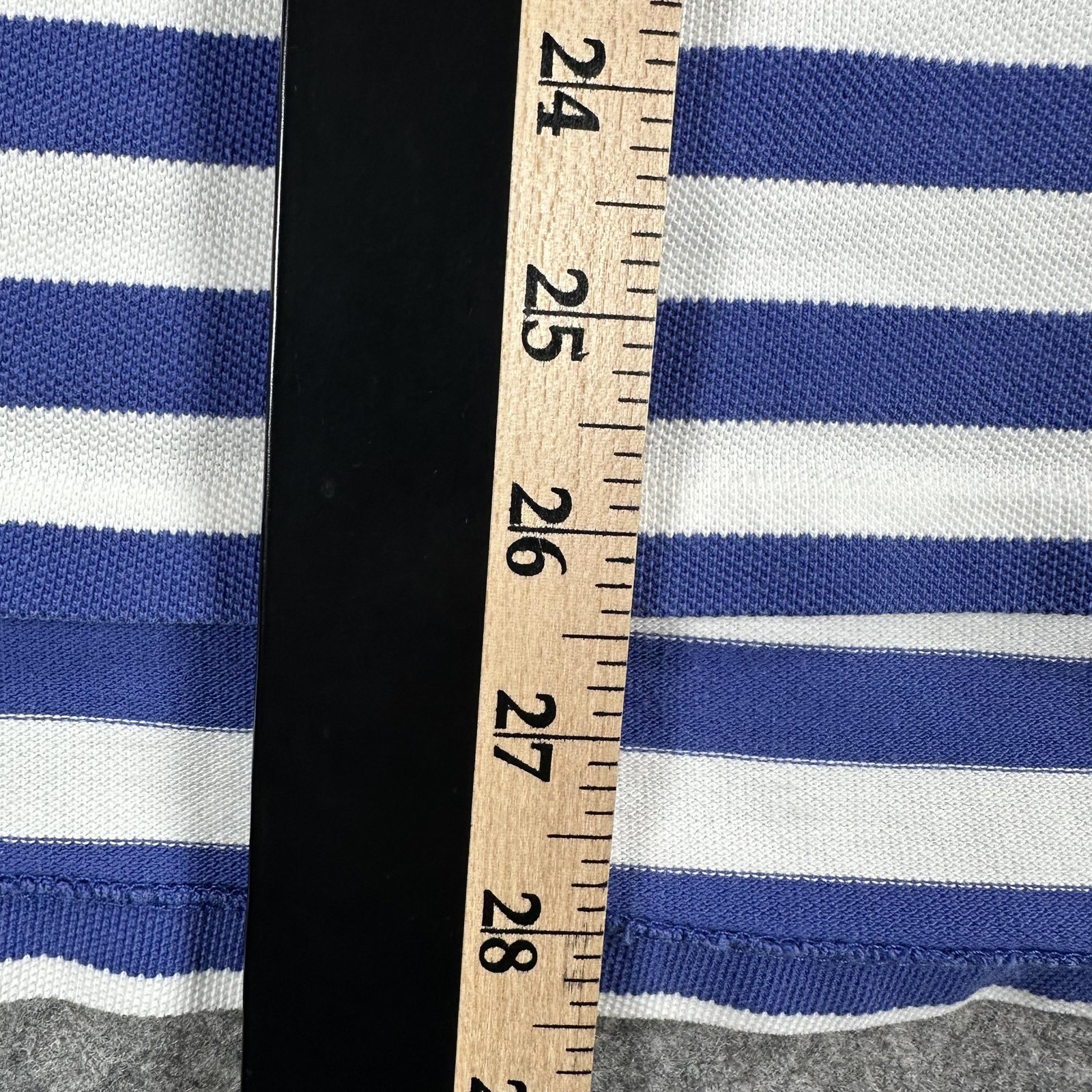 Brooks Brothers Polo Shirt Mens Large Blue White Stripe Golden Fleece Cotton thumbnail 9