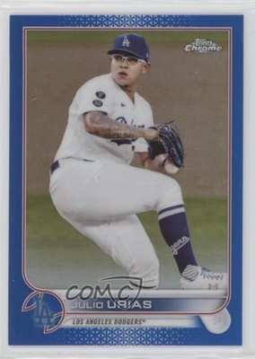 2022 Topps Chrome Blue Refractor 2/150 Julio Urias #3 6fs