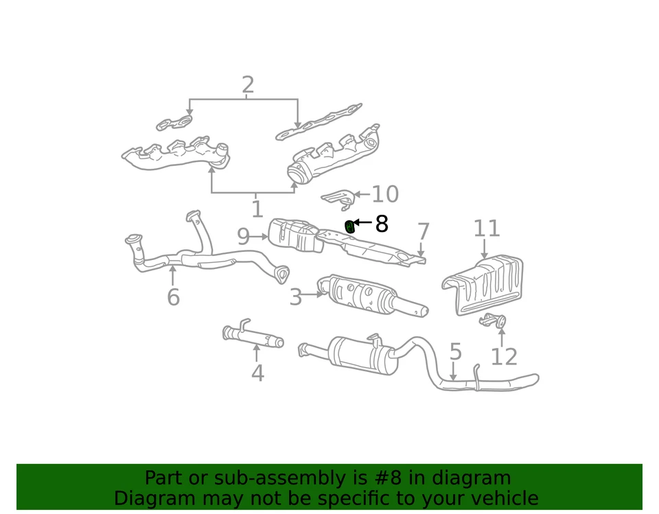 Suspensión de sistema de escape original Ford F81Z-5A262-DA Foto 4 de 4