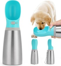 Portable Dog Water Bottle,Stainl Steel Leak Proof Puppy Water Dispenser