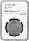 Vietnam 10 dong 1993, NGC MS68, "Prehistoric Animals - Diplodocus"