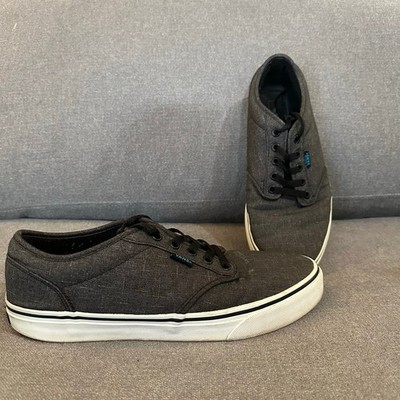 Men's Vans Atwood Gray Black Sneakers Size 9.5 skate shoes hipster canvas