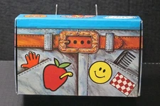 Vintage 1960s 1970s Jeans Pencil Box School Supplies Lebanon 9" x 5.5" USA