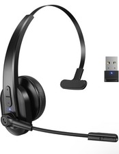 Bluetooth Headset USB Dongle Wireless Single-Ear Noise Cancelling Mic