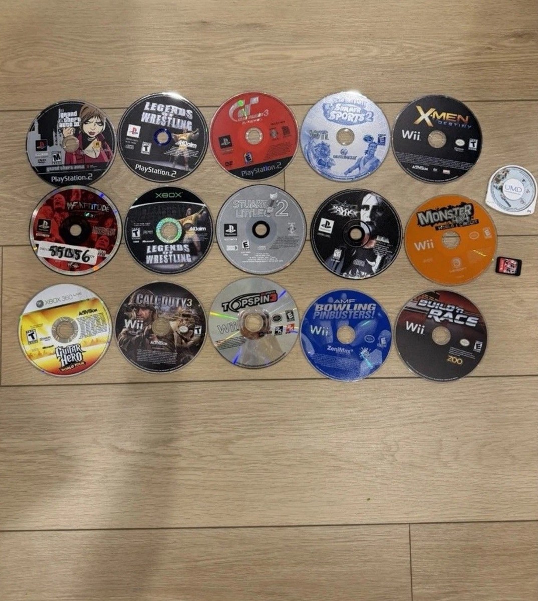 Lot of 18 Video Games PS2 Wii Xbox Xbox 360 PSP Discs Only Mixed