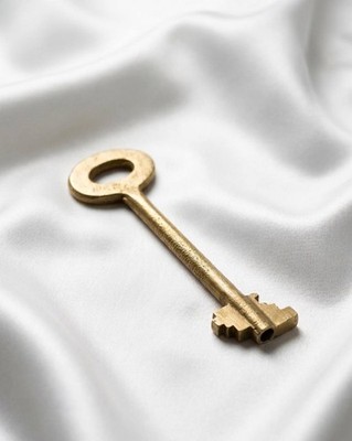 Huge 6.3'' Antique Brass Barrel Key - Authentic Vintage Gate/Manor Key
