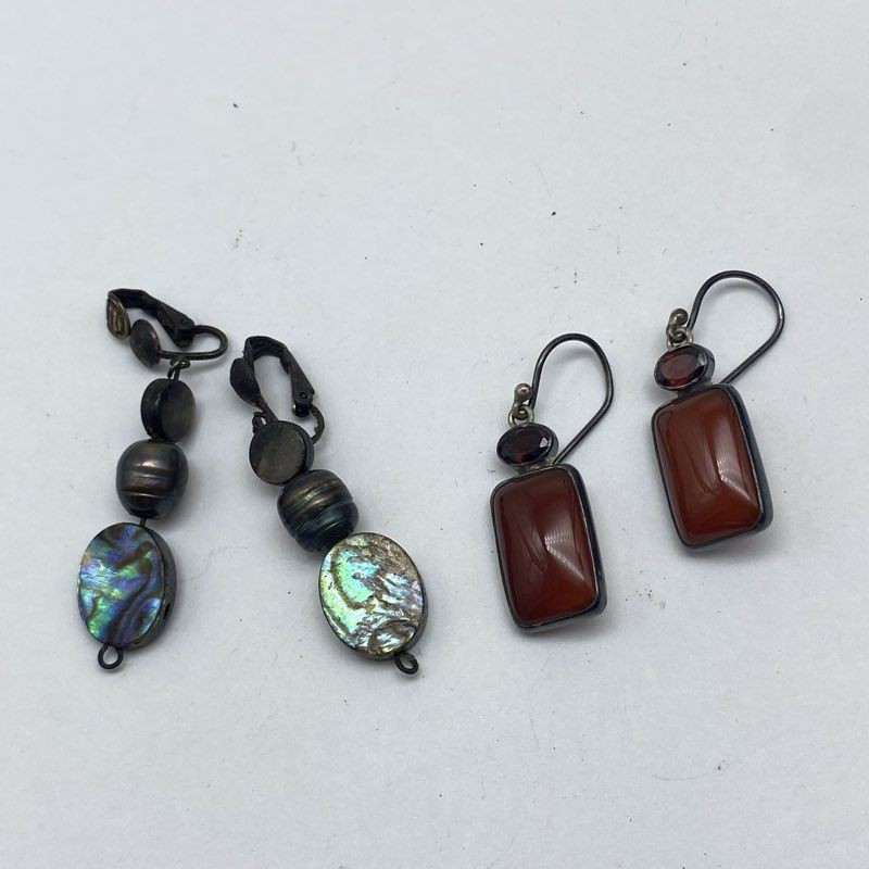 Sterling Silver Earring Bundle 2 Pair 14.1g