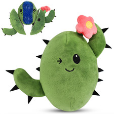 Bundle of 2 New Cactus Dog Toy 3 in 1 Plush Tear Open Interactive Chew