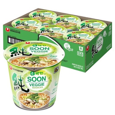 Nongshim Soon Veggie Ramyun Noodles, Signature Korean Instant Free Shipping