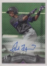 2014 Bowman Platinum Prospects Green Refractor 111/399 Rosell Herrera Auto s1i