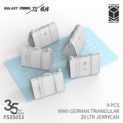 Galaxy FS35053 1/35 WWII GERMAN TRIANGULAR 20 LTR JERRYCAN  (9PCS)3D Printed